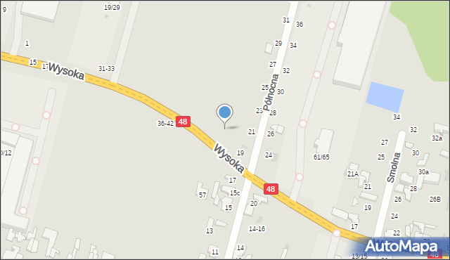 Tomaszów Mazowiecki, Wysoka, 57, mapa Tomaszów Mazowiecki