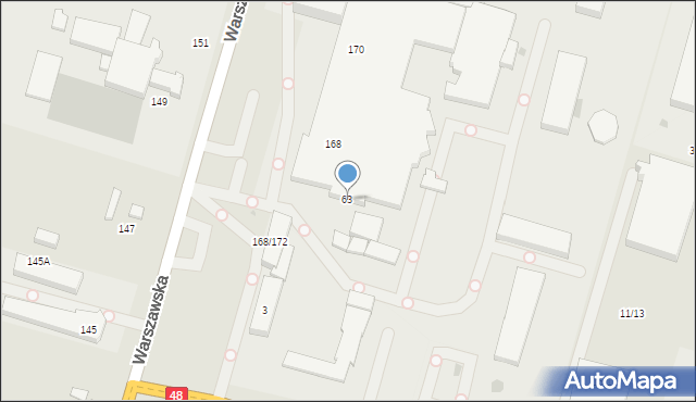 Tomaszów Mazowiecki, Wysoka, 63, mapa Tomaszów Mazowiecki