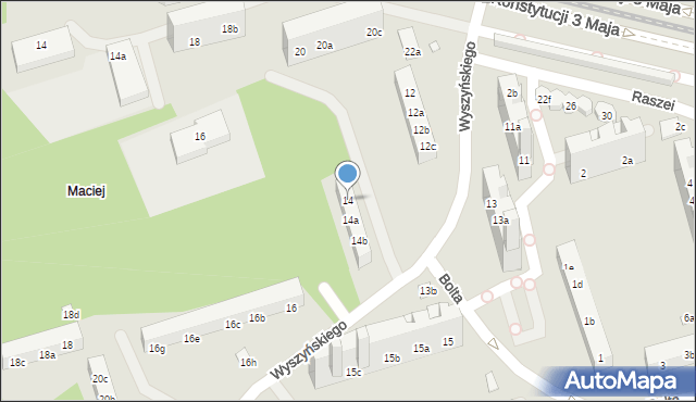 Toruń, Wyszyńskiego Stefana, ks. kard., 14, mapa Torunia