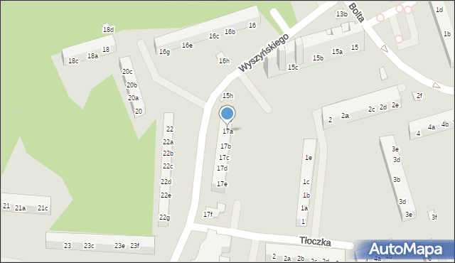 Toruń, Wyszyńskiego Stefana, ks. kard., 17a, mapa Torunia