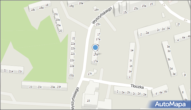 Toruń, Wyszyńskiego Stefana, ks. kard., 17d, mapa Torunia
