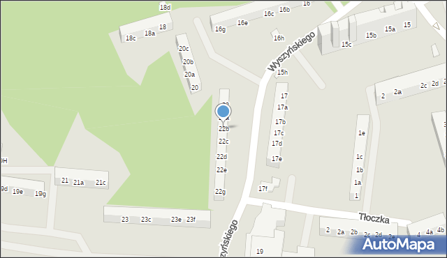 Toruń, Wyszyńskiego Stefana, ks. kard., 22b, mapa Torunia