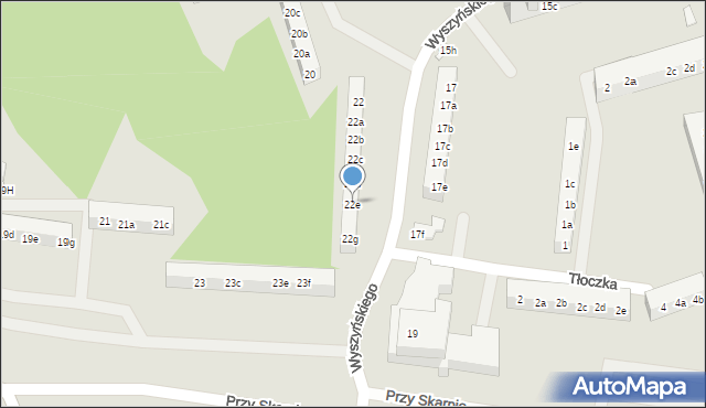 Toruń, Wyszyńskiego Stefana, ks. kard., 22e, mapa Torunia