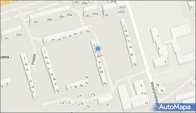 Toruń, Wyszyńskiego Stefana, ks. kard., 4b, mapa Torunia