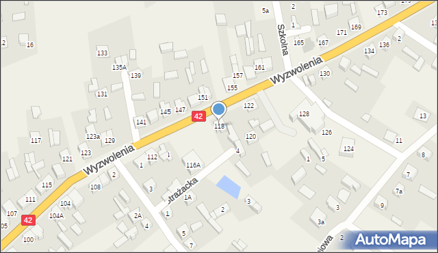 Trębaczew, Wyzwolenia, 118, mapa Trębaczew