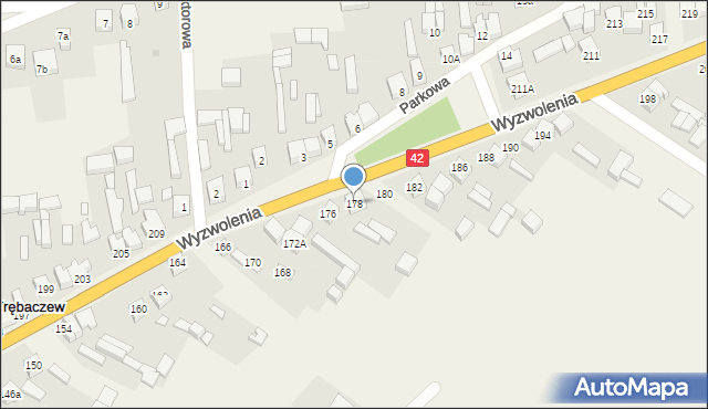 Trębaczew, Wyzwolenia, 178, mapa Trębaczew