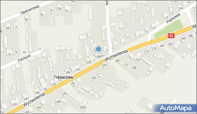 Trębaczew, Wyzwolenia, 209, mapa Trębaczew