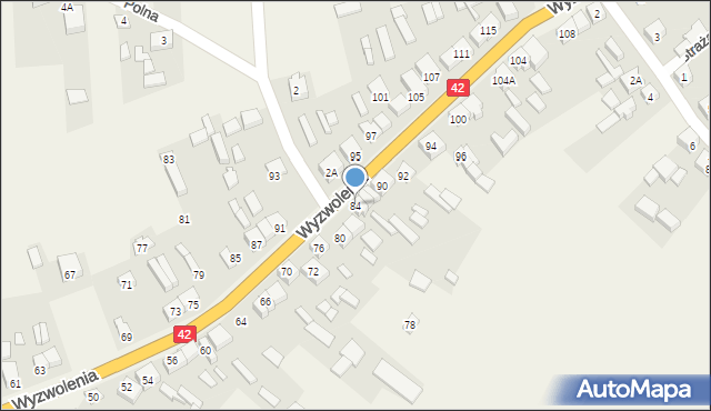 Trębaczew, Wyzwolenia, 84, mapa Trębaczew