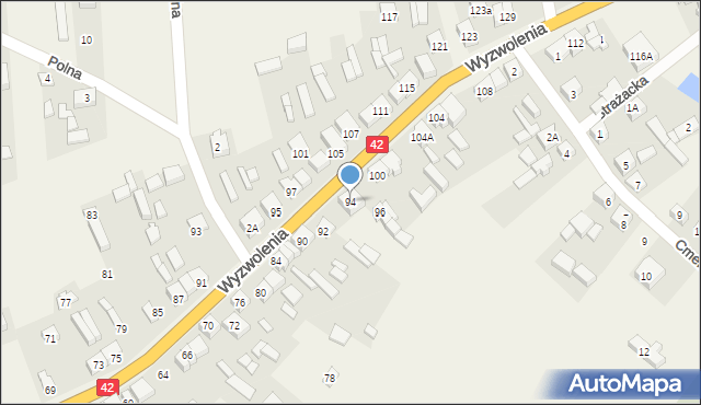 Trębaczew, Wyzwolenia, 94, mapa Trębaczew