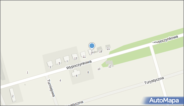 Trzaskowo, Wypoczynkowa, 17, mapa Trzaskowo