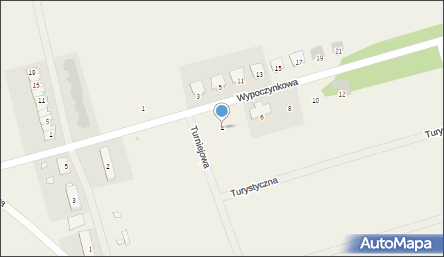 Trzaskowo, Wypoczynkowa, 4, mapa Trzaskowo