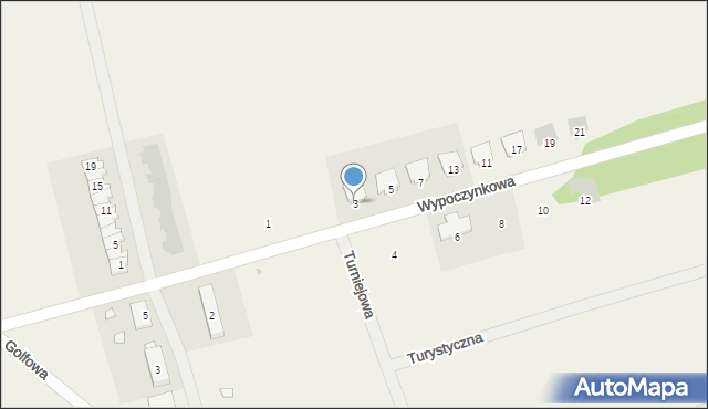 Trzaskowo, Wypoczynkowa, 7, mapa Trzaskowo