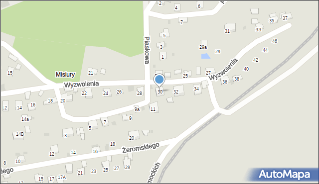 Trzebinia, Wyzwolenia, 30, mapa Trzebinia