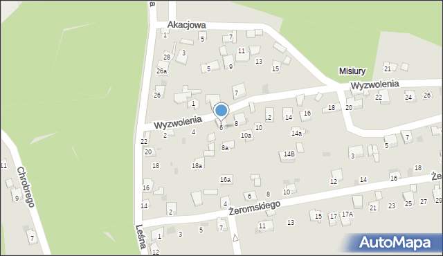 Trzebinia, Wyzwolenia, 6, mapa Trzebinia