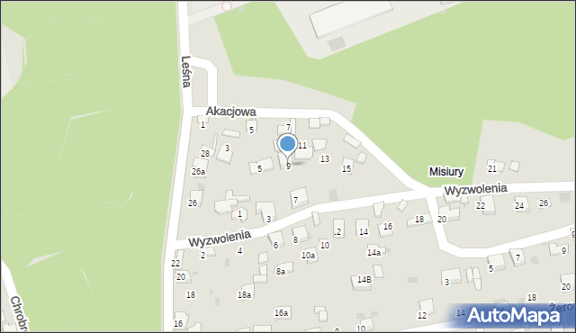 Trzebinia, Wyzwolenia, 9, mapa Trzebinia