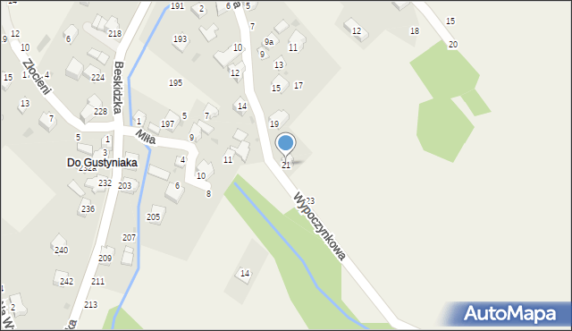 Trzebinia, Wypoczynkowa, 21, mapa Trzebinia