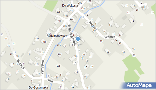 Trzebinia, Wypoczynkowa, 5, mapa Trzebinia