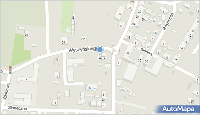 Trzemeszno, Wyszyńskiego Stefana, ks. kard., 1a, mapa Trzemeszno