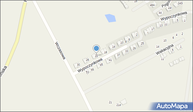 Trzęsacz, Wypoczynkowa, 22, mapa Trzęsacz