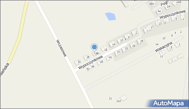 Trzęsacz, Wypoczynkowa, 24, mapa Trzęsacz