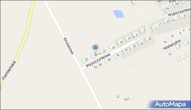 Trzęsacz, Wypoczynkowa, 26, mapa Trzęsacz