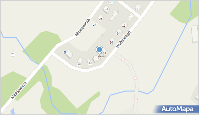 Tuchomie, Wybickiego Józefa, gen., 20, mapa Tuchomie