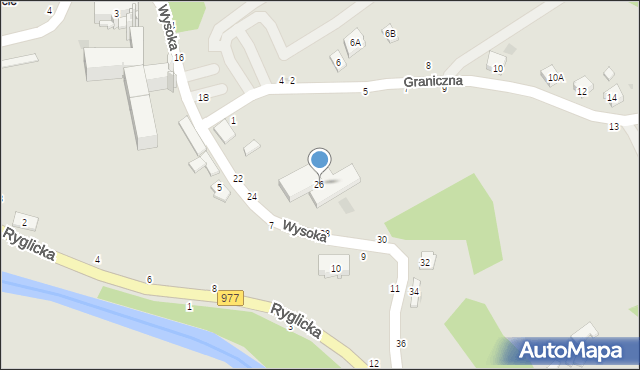 Tuchów, Wysoka, 26, mapa Tuchów