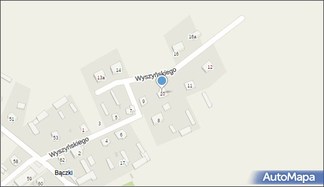 Turośl, Wyszyńskiego Stefana, ks. kard., 10, mapa Turośl