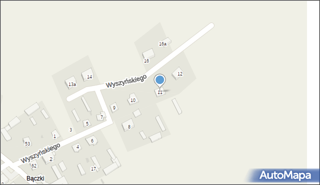 Turośl, Wyszyńskiego Stefana, ks. kard., 11, mapa Turośl