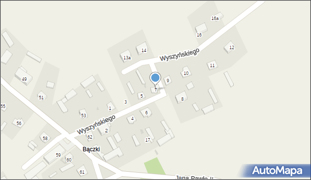 Turośl, Wyszyńskiego Stefana, ks. kard., 7, mapa Turośl