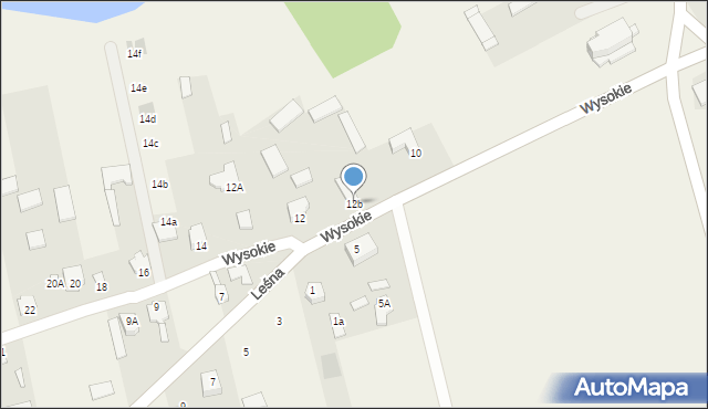 Turośń Kościelna, Wysokie, 12b, mapa Turośń Kościelna