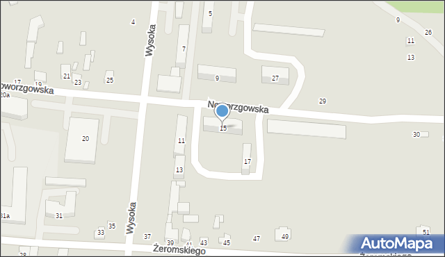 Tuszyn, Wysoka, 15, mapa Tuszyn