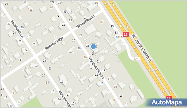 Tuszyn, Wyspiańskiego Stanisława, 23, mapa Tuszyn