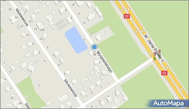 Tuszyn, Wyspiańskiego Stanisława, 2a, mapa Tuszyn