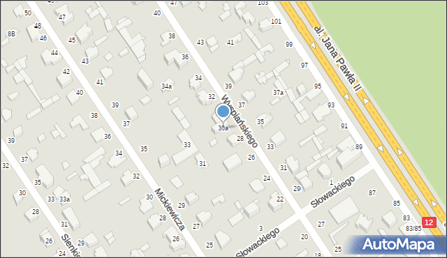 Tuszyn, Wyspiańskiego Stanisława, 30a, mapa Tuszyn