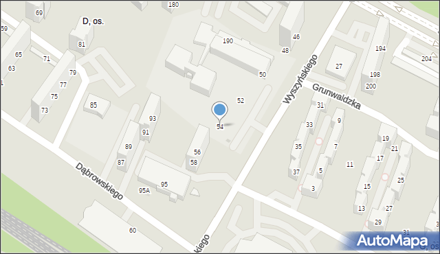 Tychy, Wyszyńskiego Stefana, ks. kard., 54, mapa Tychów