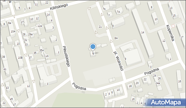 Ustka, Wyszyńskiego Stefana, ks. kard., 5, mapa Ustka