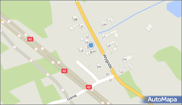 Wąchock, Wygoda, 18, mapa Wąchock