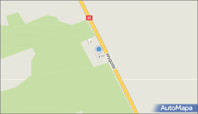 Wąchock, Wygoda, 6, mapa Wąchock
