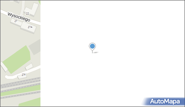 Wałbrzych, Wysockiego Piotra, 27B, mapa Wałbrzycha
