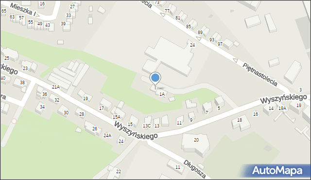 Wałbrzych, Wyszyńskiego Stefana, ks. prym. kard., 1B, mapa Wałbrzycha