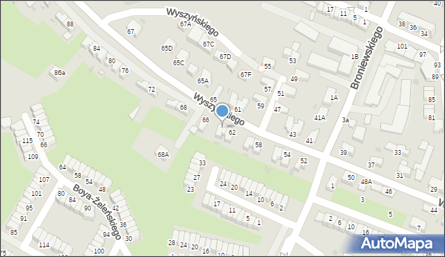 Wałbrzych, Wyszyńskiego Stefana, ks. prym. kard., 64, mapa Wałbrzycha