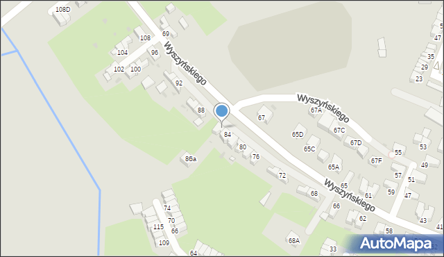 Wałbrzych, Wyszyńskiego Stefana, ks. prym. kard., 86, mapa Wałbrzycha