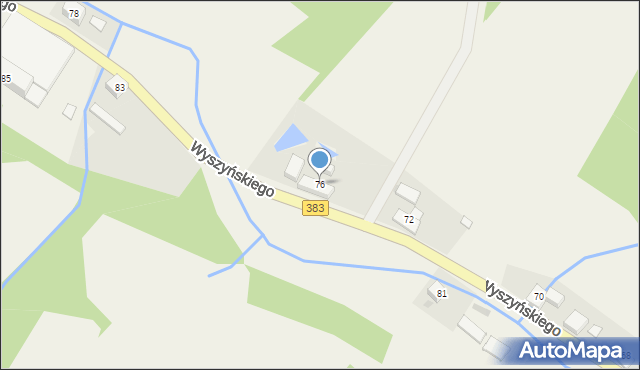 Walim, Wyszyńskiego Stefana, ks. kard., 76, mapa Walim
