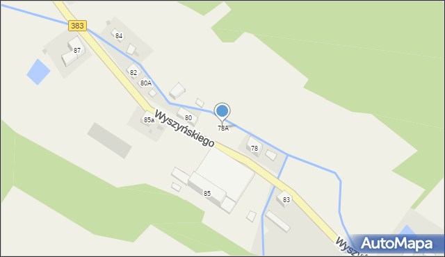 Walim, Wyszyńskiego Stefana, ks. kard., 78A, mapa Walim