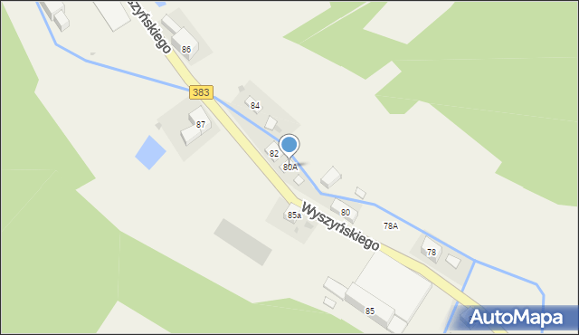 Walim, Wyszyńskiego Stefana, ks. kard., 80A, mapa Walim