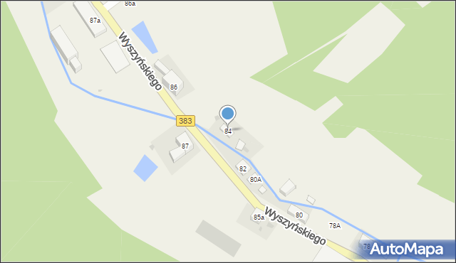 Walim, Wyszyńskiego Stefana, ks. kard., 84, mapa Walim