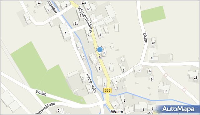 Walim, Wyszyńskiego Stefana, ks. kard., 9a, mapa Walim