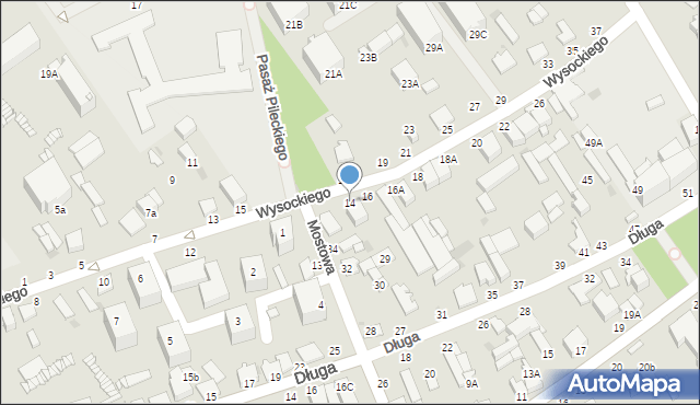 Warka, Wysockiego Piotra, 14, mapa Warka