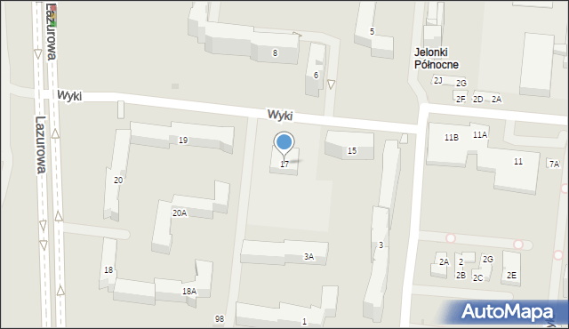 Warszawa, Wyki Kazimierza, 17, mapa Warszawy